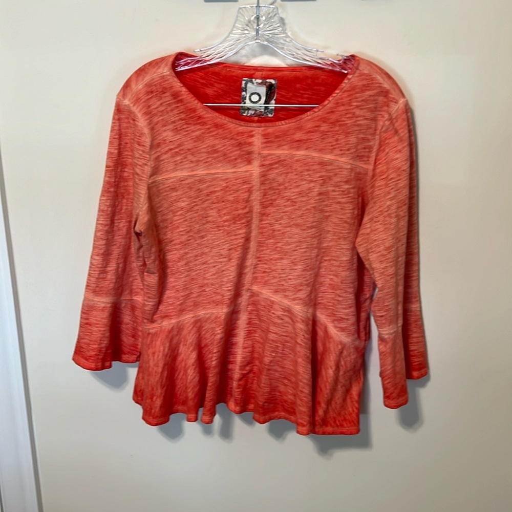 Anthropologie Women’s AKEMI + KIN Seamed Peplum Oversized Top / Size M / Orange
